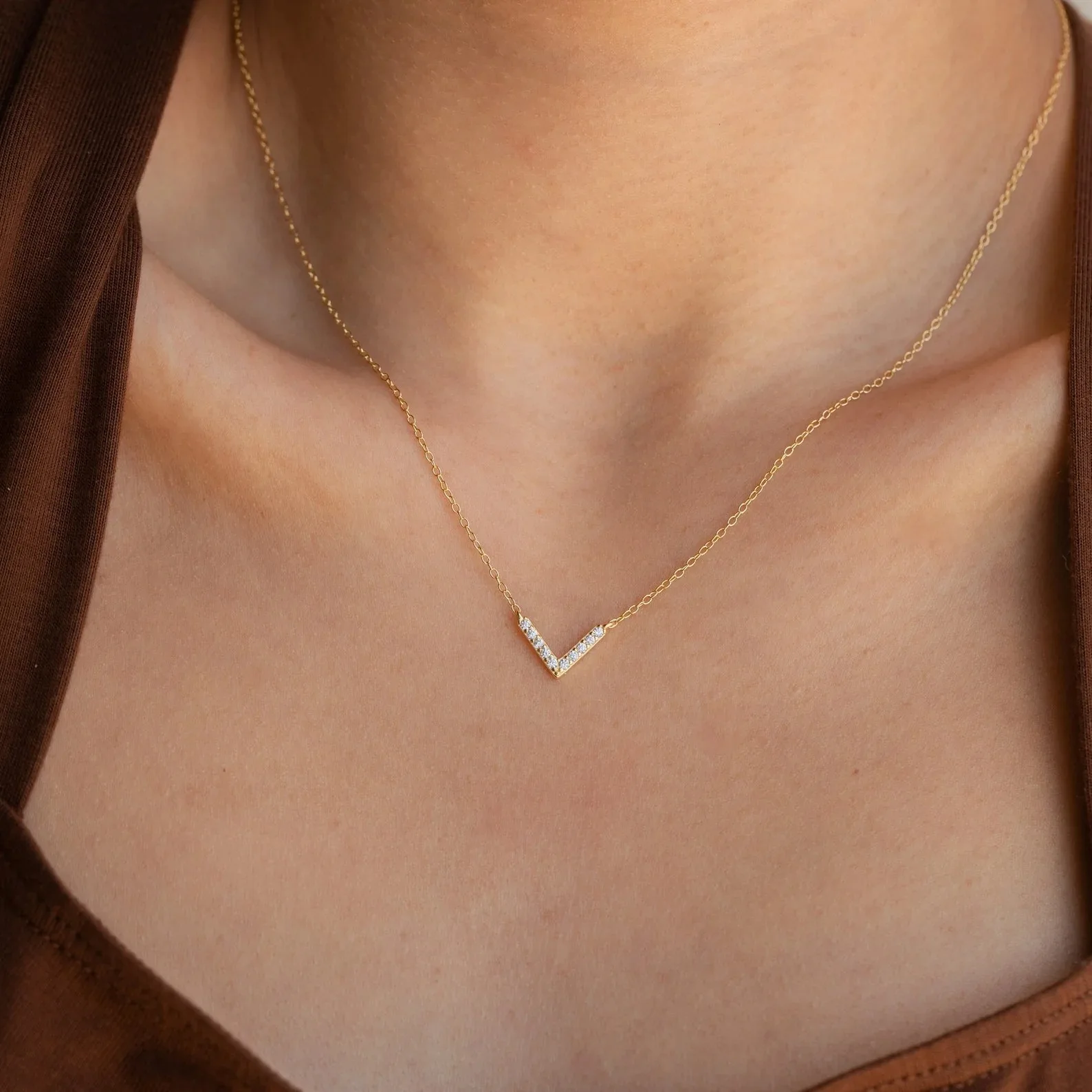 Birth Flower Necklace - New Simple V NecklaceWomen Fashion Jewelry