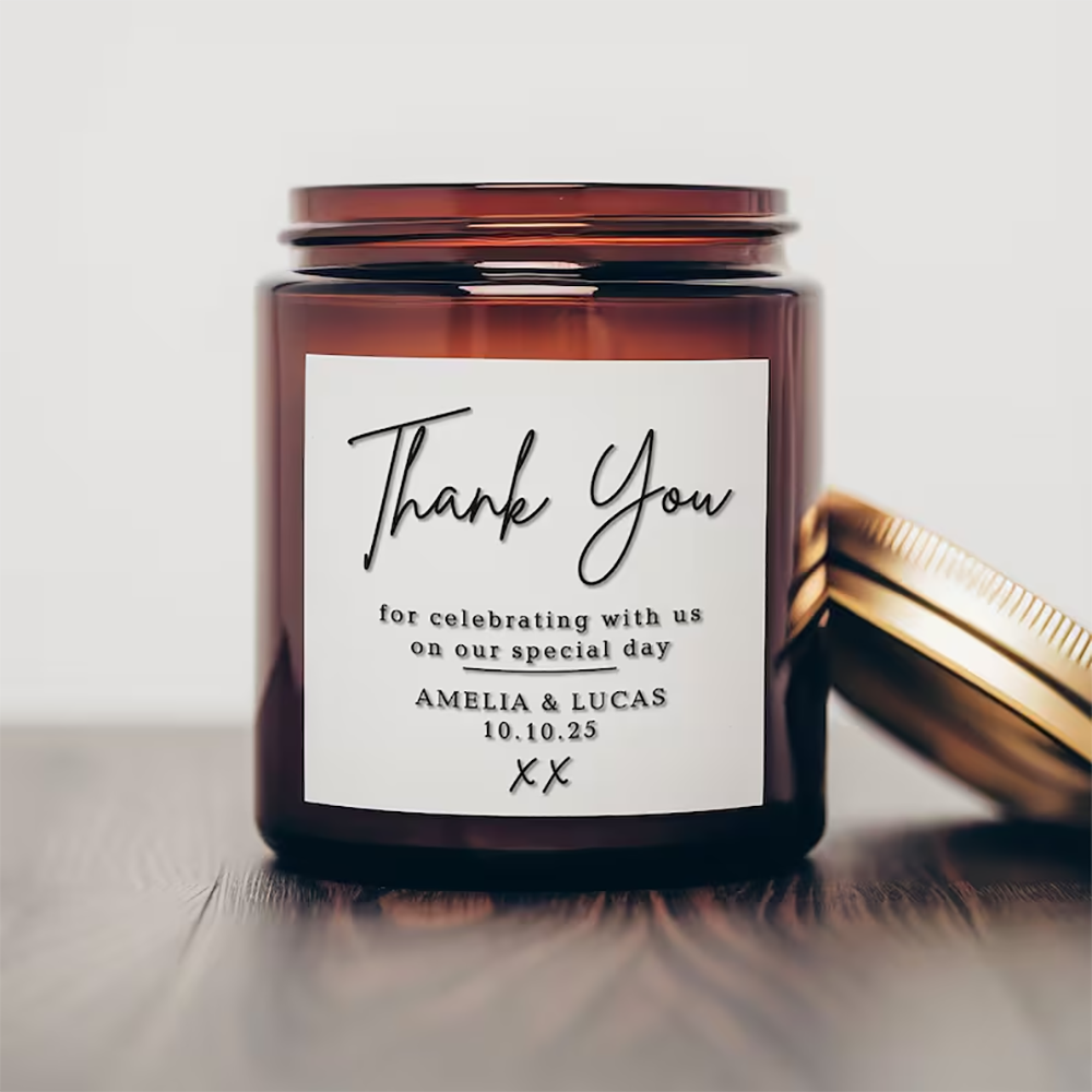 Adesivo quadrato personalizzat - Personalised Candle Label recensione e prezzo