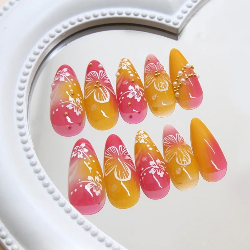 24 Pezzi Unghie Finte Rosa Sfu - Pressed Flower Art recensione e prezzo