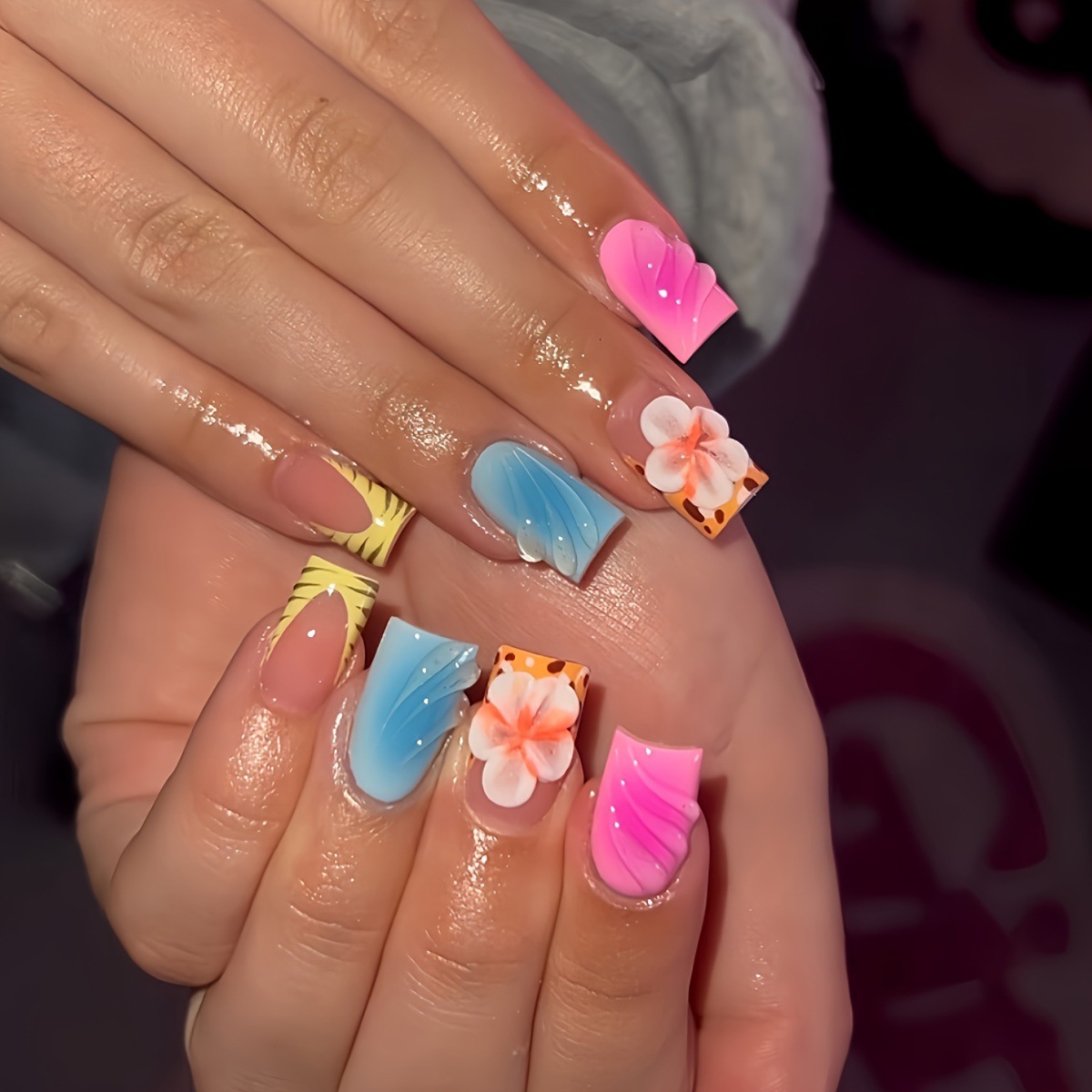 24 pezzi di unghie finte a tes - Pressed Flower Art recensione e prezzo